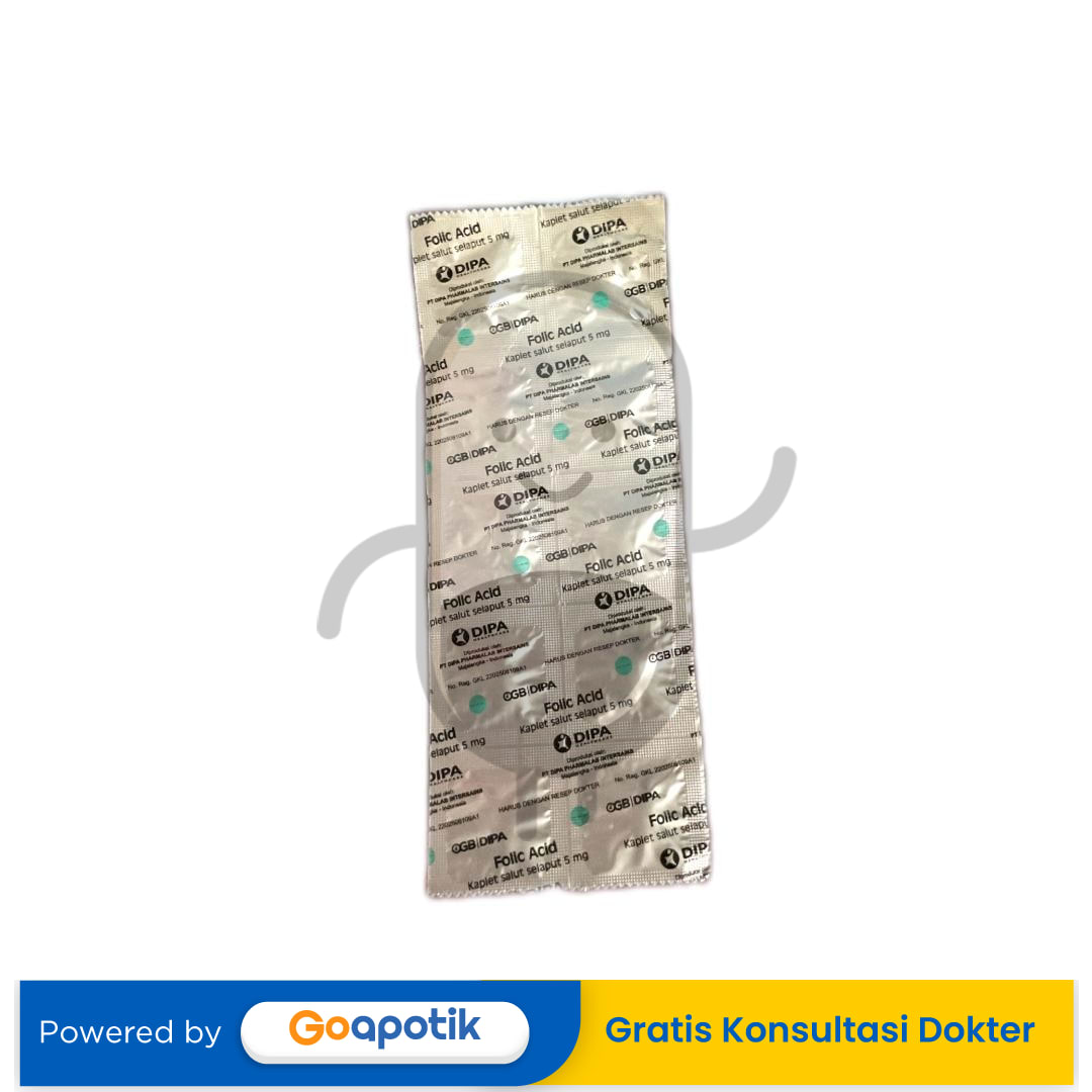 FOLIC ACID DIPA 5 MG STRIP 10 KAPLET